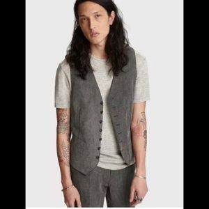 NEW w/Tags John Varvatos Cold Water Dye Vest Feels like Suede EU 50 USA 40 L